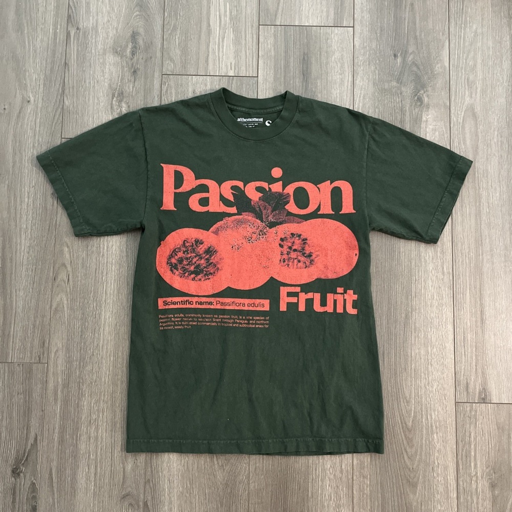 At The Moment Mens S T Shirt Short Sleeve Green Passion Fruit